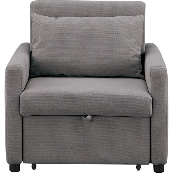 1人掛けソファベッド 布張りタイプ (BD02-2 DGY) 6枚目画像