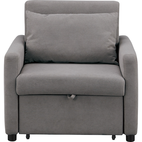 1人掛けソファベッド 布張りタイプ (BD02-2 DGY) 6枚目画像