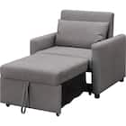 1人掛けソファベッド 布張りタイプ (BD02-2 DGY) 9枚目画像