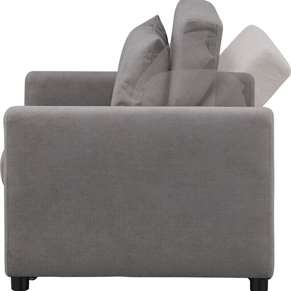 1人掛けソファベッド 布張りタイプ (BD02-2 DGY) 11枚目画像