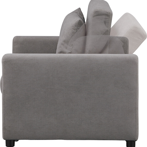 1人掛けソファベッド 布張りタイプ (BD02-2 DGY) 11枚目画像