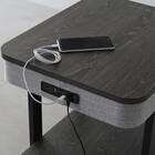 スピーカー&ランプ付きサイドテーブル (グレー) 8枚目画像