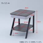 スピーカー&ランプ付きサイドテーブル (グレー) 13枚目画像