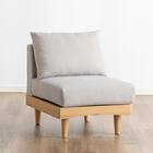 組み合わせできる1Pソファ (FLX ライトグレー / ナチュラル) 1枚目画像