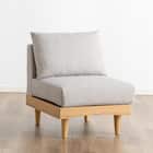 組み合わせできる1Pソファ (FLX ライトグレー / ナチュラル) 1枚目画像