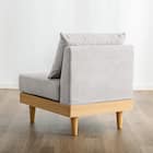 組み合わせできる1Pソファ (FLX ライトグレー / ナチュラル) 3枚目画像