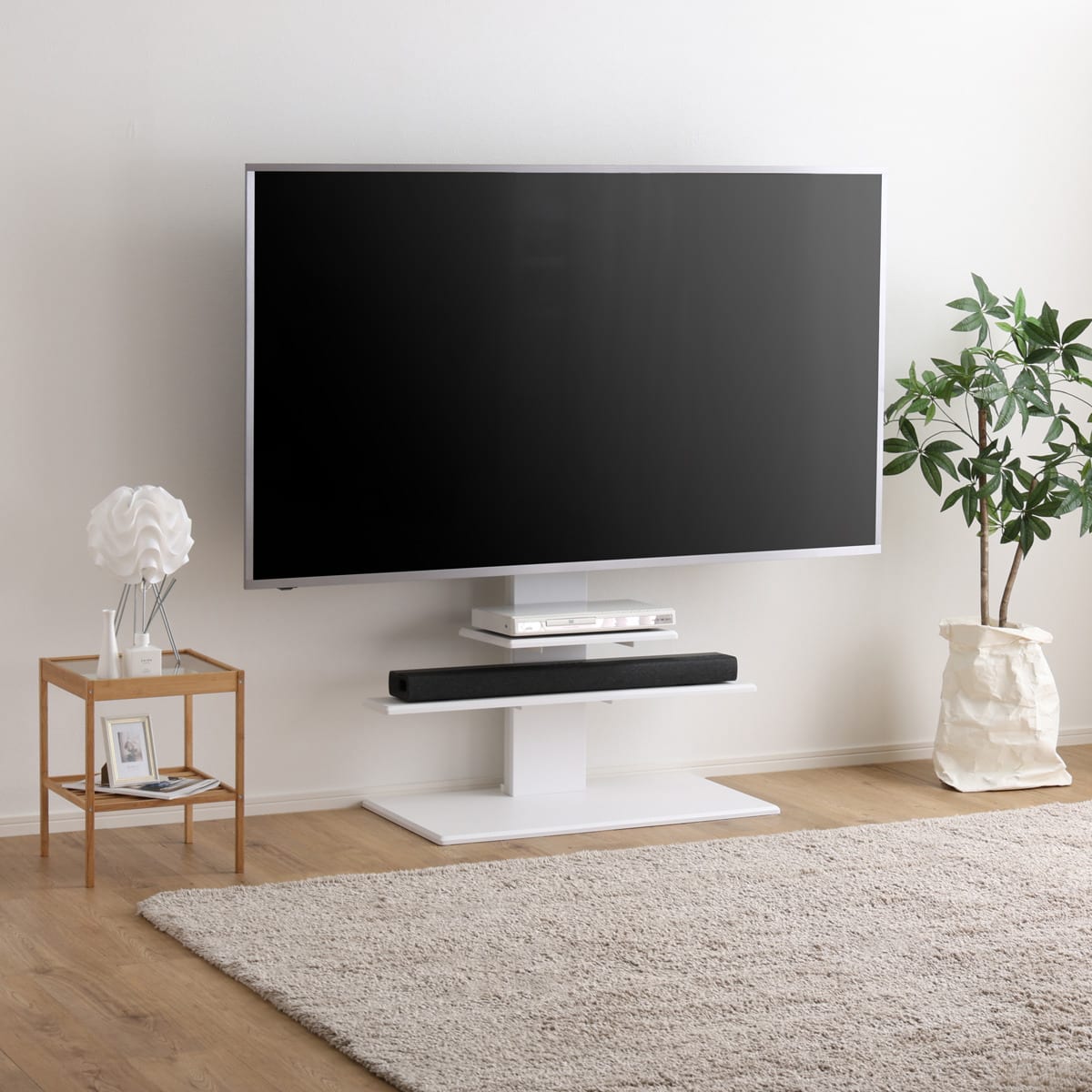 壁寄せテレビスタンド専用 追加棚板(HT01 サウンドバー A WH) | ニトリ