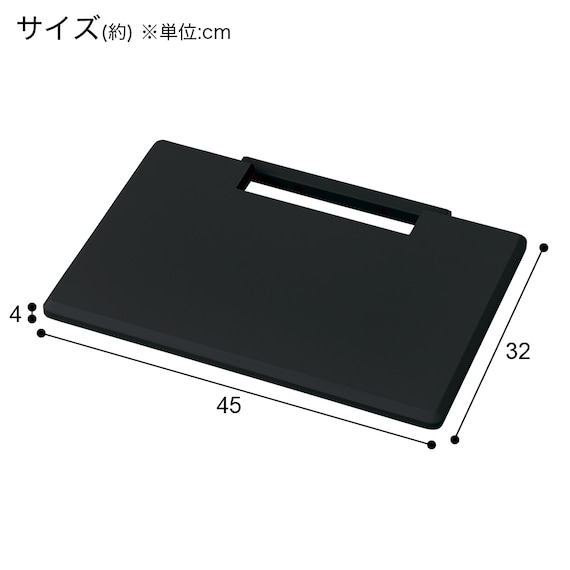壁寄せテレビスタンド専用 追加棚板 (HT01 BK) 3枚目画像