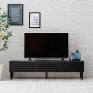 ルーバーマットブラックテレビ台 (幅150cm)