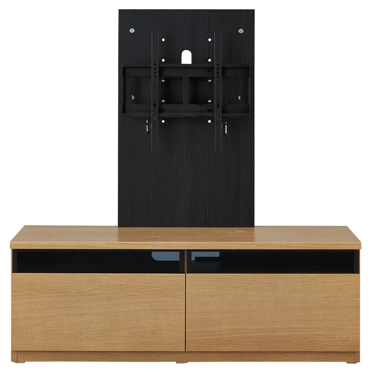 ローボード + テレビ固定ボードセット (UF01 LB120 LBR/MX50N BK
