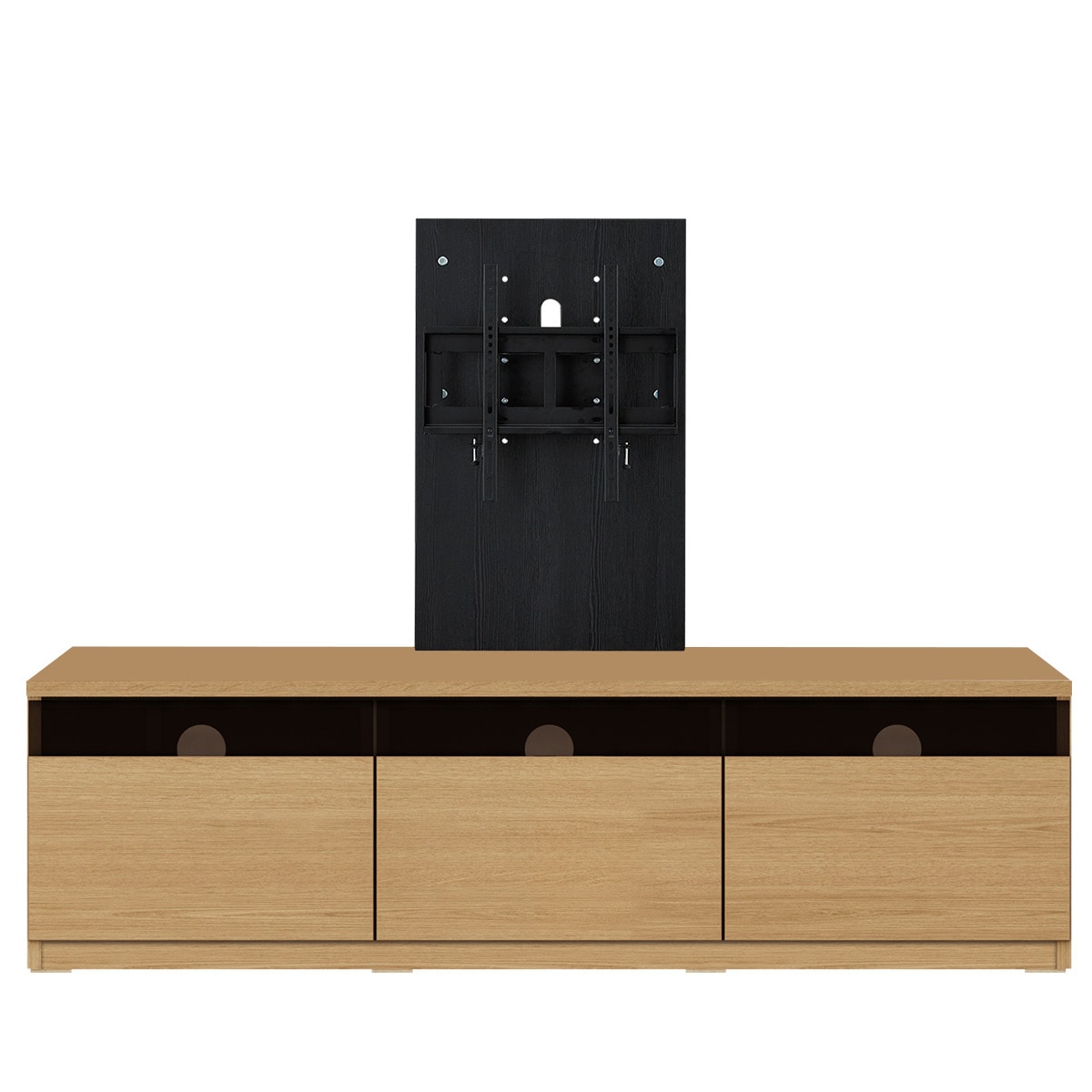 ローボード + テレビ固定ボードセット (UF01 LB150 LBR/MX50N BK