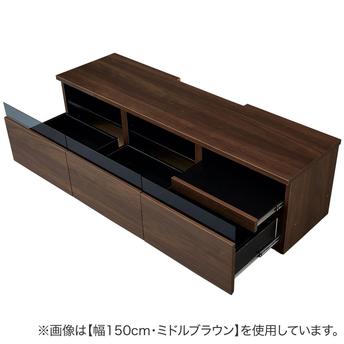 ローボード + テレビ固定ボードセット (UF01 LB150 LBR/MX50N BK