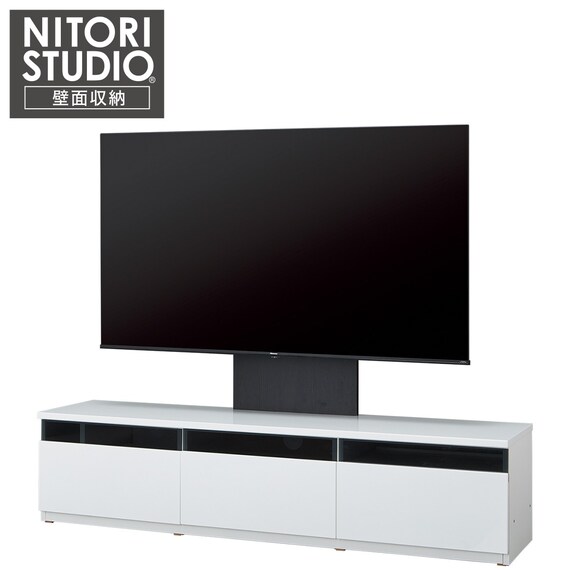 ローボード + テレビ固定ボードセット (UF01 LB180 WH/MX50N BK 