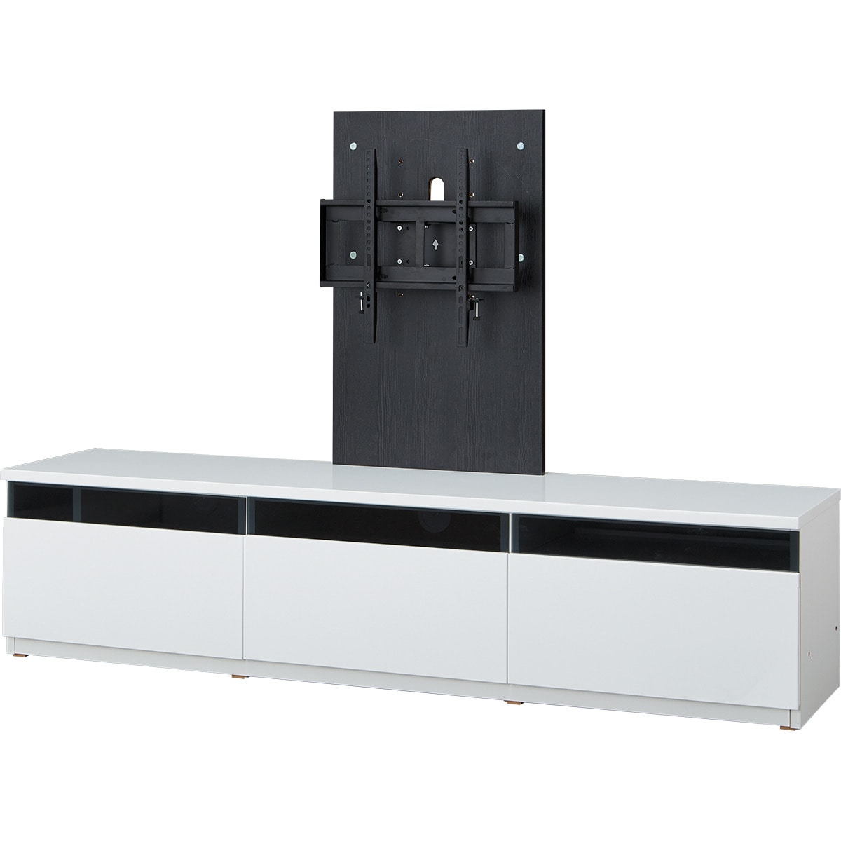 ローボード＋テレビ固定ボードセット(UF01 LB180 WH/MX50N BK