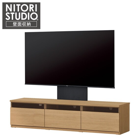 ローボード + テレビ固定ボードセット (UF01 LB180 LBR/MX50N BK 