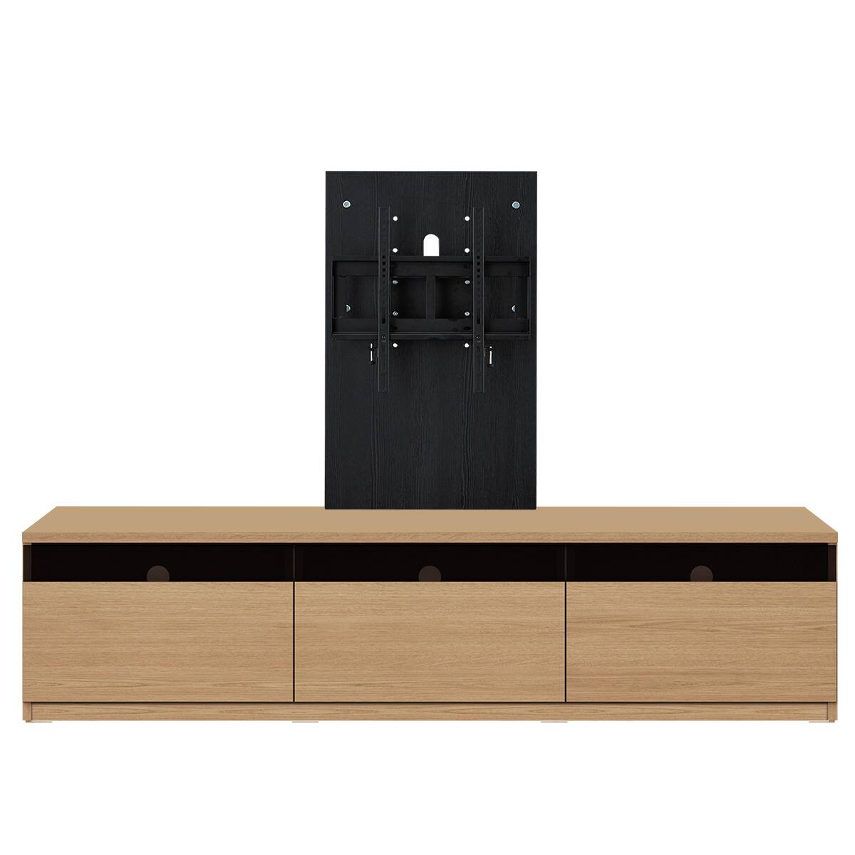 ローボード + テレビ固定ボードセット (UF01 LB180 LBR/MX50N BK