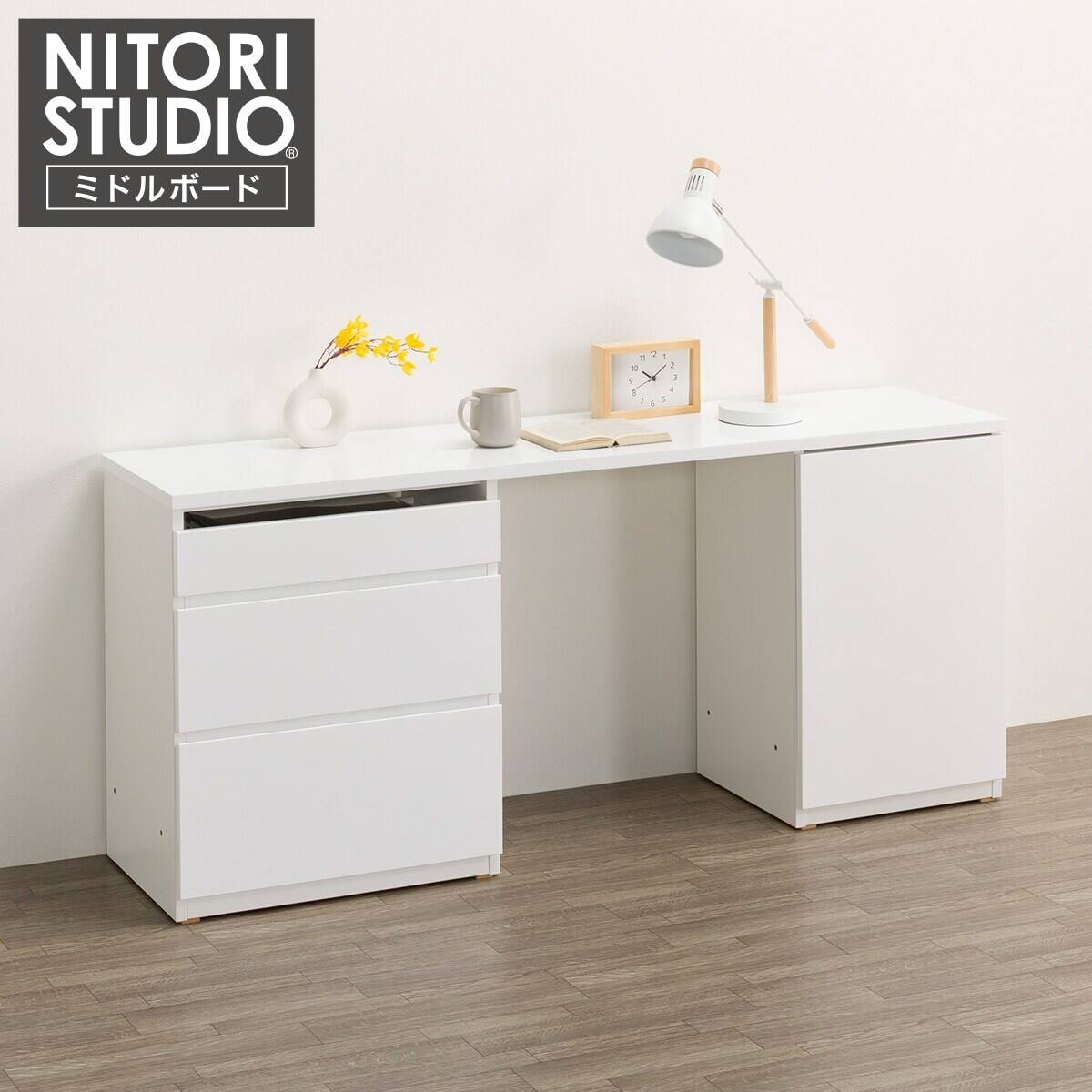 デスクタイプセット(UF01 165 ドアキャビネットL45下/引出し