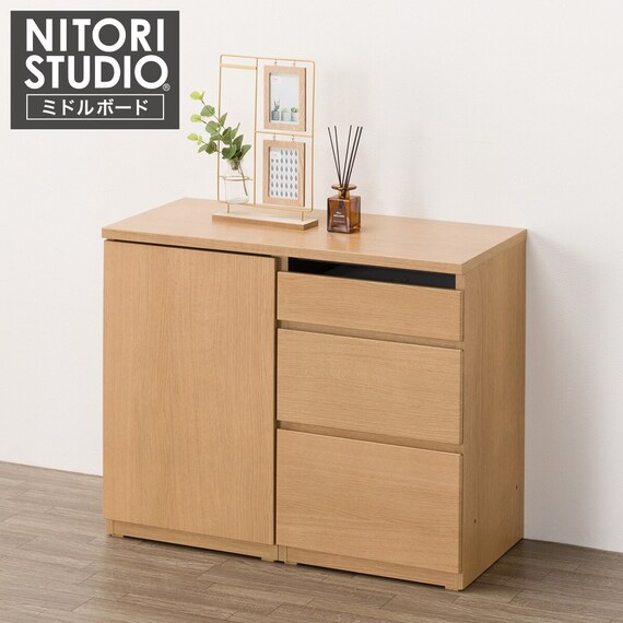 キャビネットセット(UF01 90 ドアキャビネットL45下/引出し 