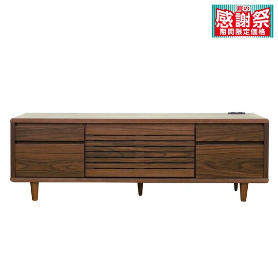 ポプラ突板 テレビ台 (幅140cm WAL) 1枚目画像