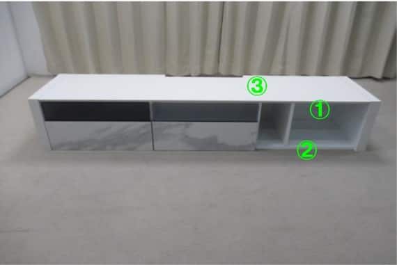 ローボード セーラル3アシツキR 175 WH 10枚目画像