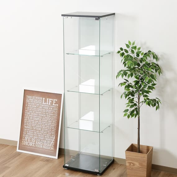 ガラスコレクションケース (4段 クリアタイプ) 1枚目画像