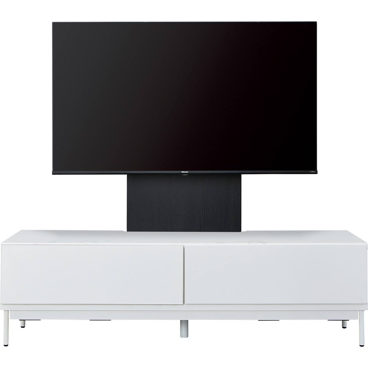 テレビ台 + TV固定ボードセット (ローボード LK01 150WH/MX50N BK