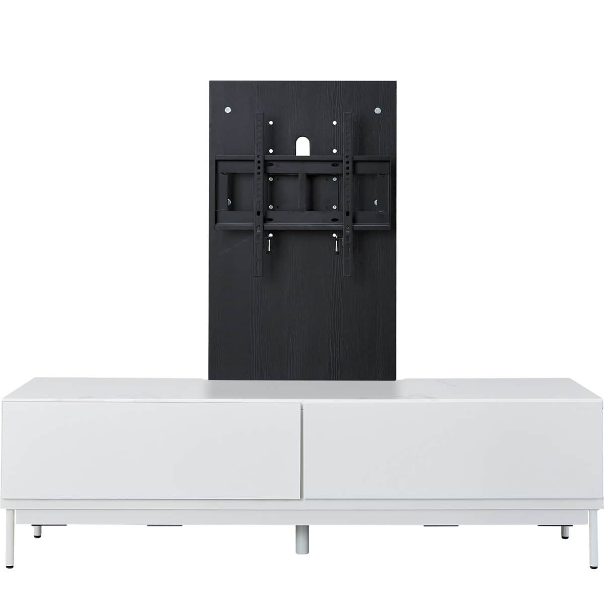 テレビ台 + TV固定ボードセット (ローボード LK01 150WH/MX50N BK