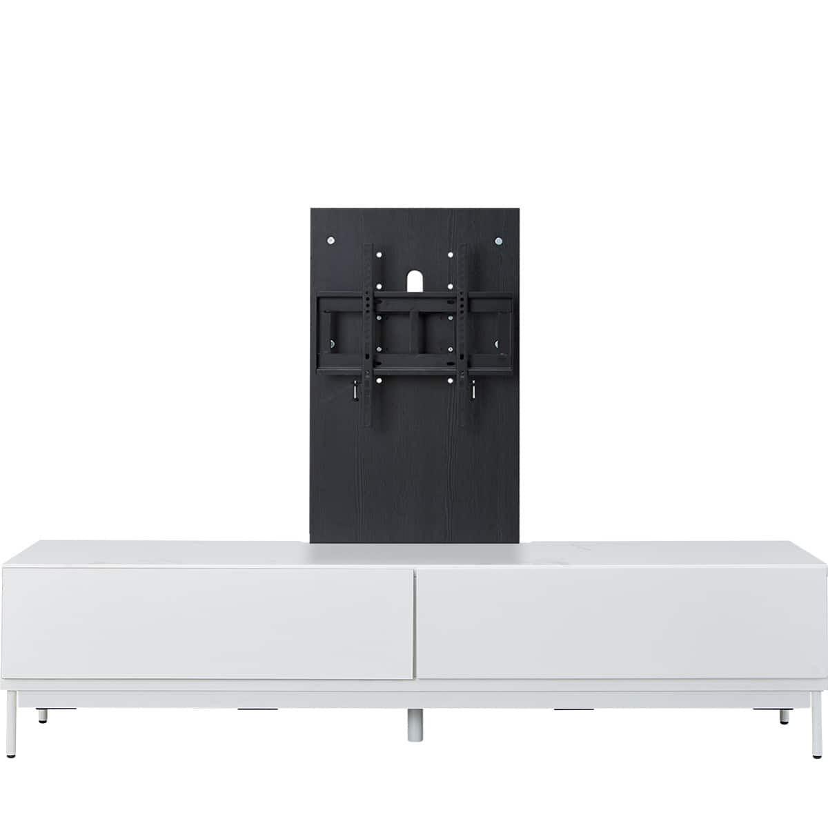 テレビ台 + TV固定ボードセット (ローボード LK01 180WH/MX50N BK