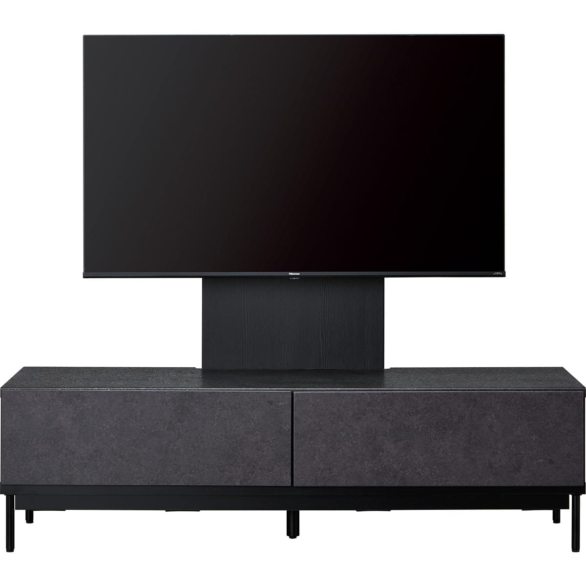 テレビ台 + TV固定ボードセット (ローボード LK01 150BK/MX50N BK