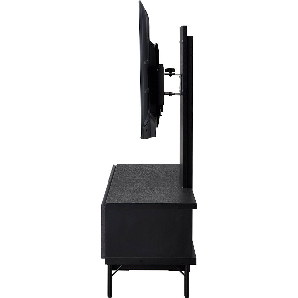 テレビ台 + TV固定ボードセット (ローボード LK01 150BK/MX50N BK