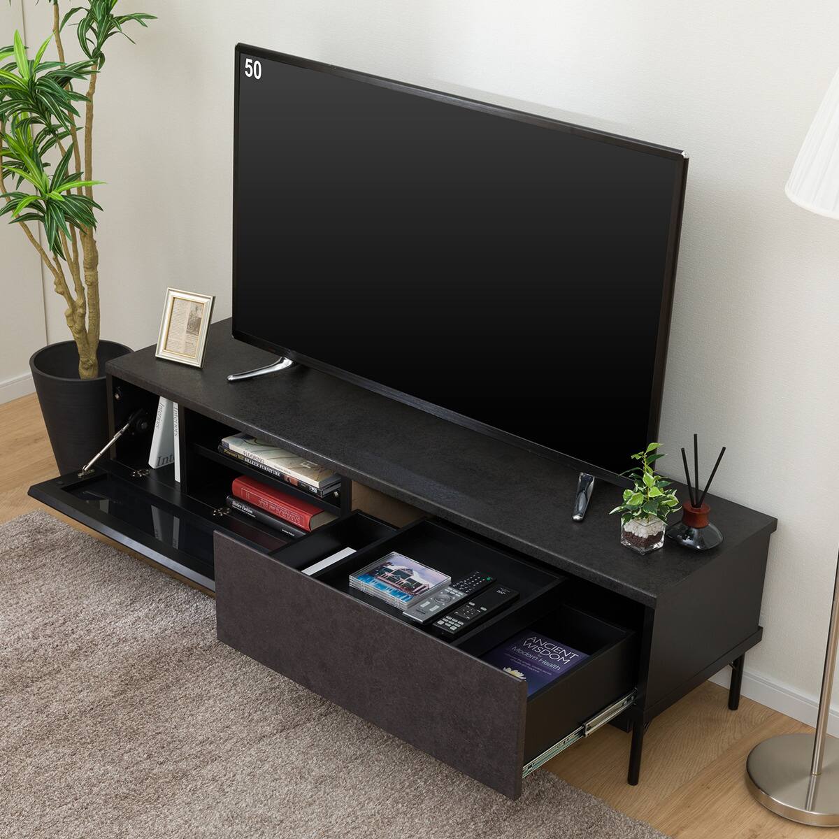テレビ台(ローボード LK01 150BK) | ニトリネット【公式】 家具