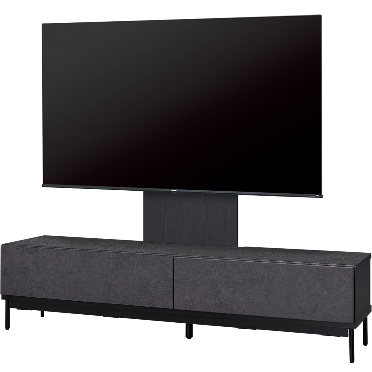 テレビ台 + TV固定ボードセット (ローボード LK01 180WH/MX50N BK