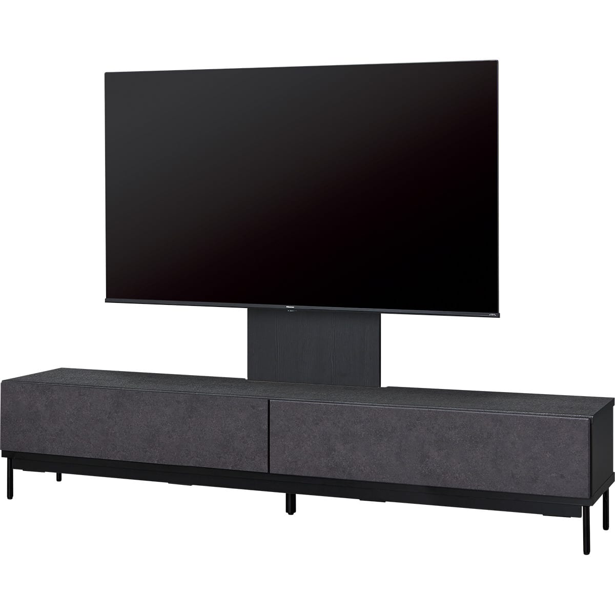 テレビ台 + TV固定ボードセット (ローボード LK01 210BK/MX50N BK