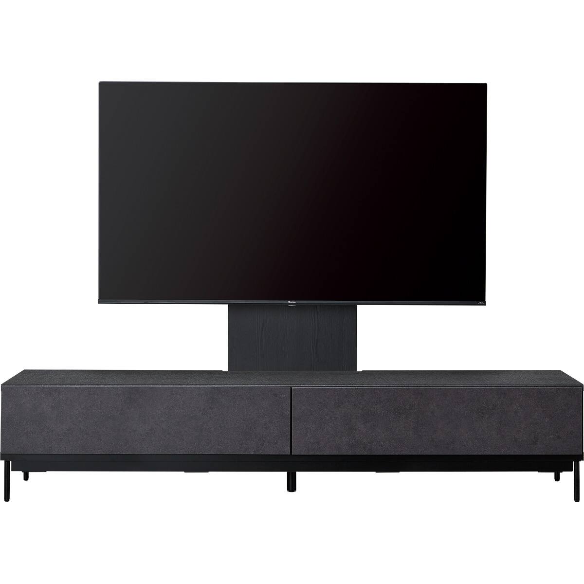 テレビ台 + TV固定ボードセット (ローボード LK01 210BK/MX50N BK