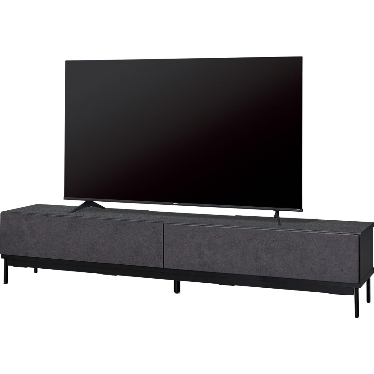 テレビ台 + TV固定ボードセット (ローボード LK01 210BK/MX50N BK