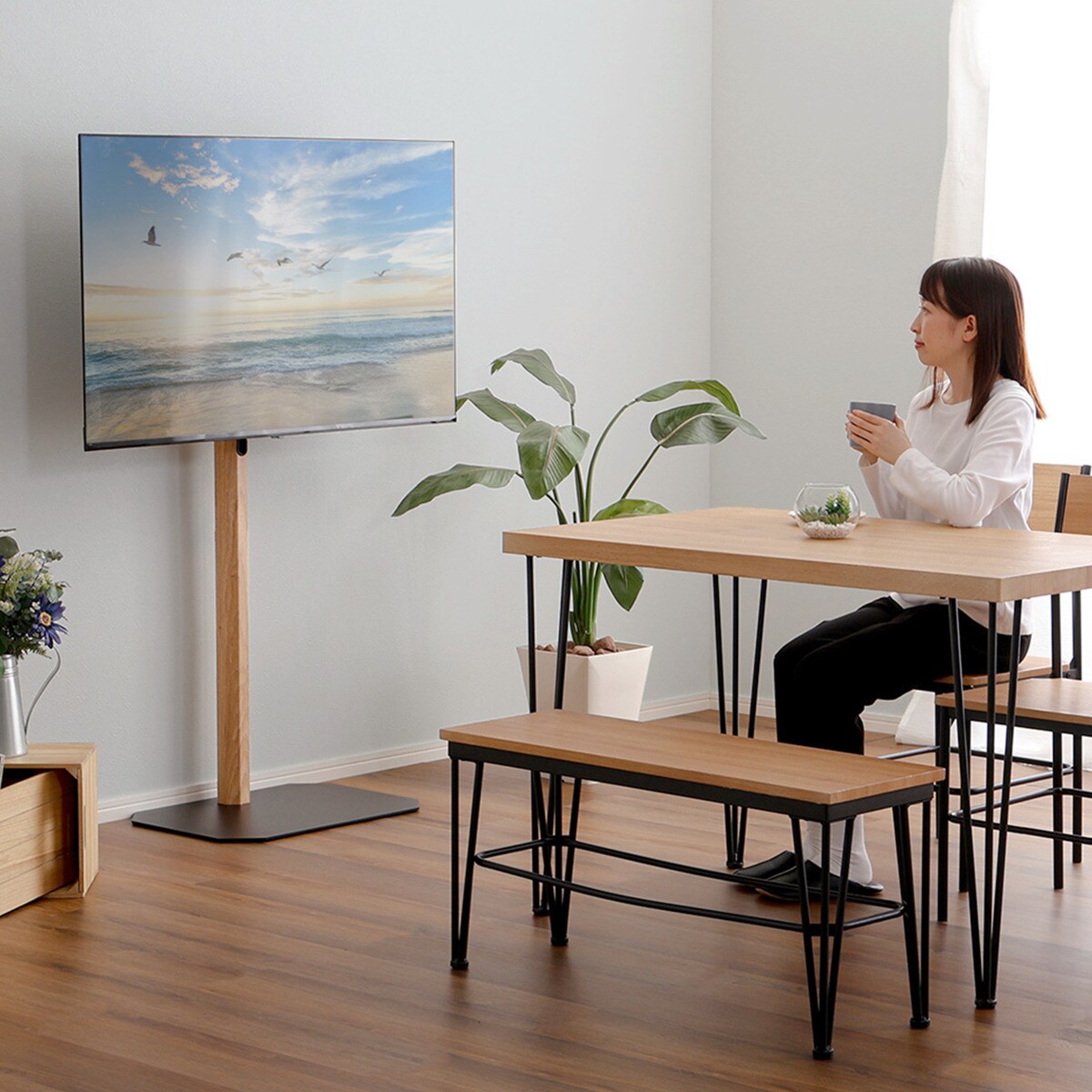 首振り壁寄せテレビスタンド (ハイタイプ OTG NA) | ニトリネット