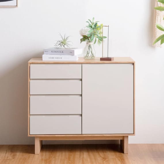 ツートンカラーサイドボード (幅80cm) 1枚目画像