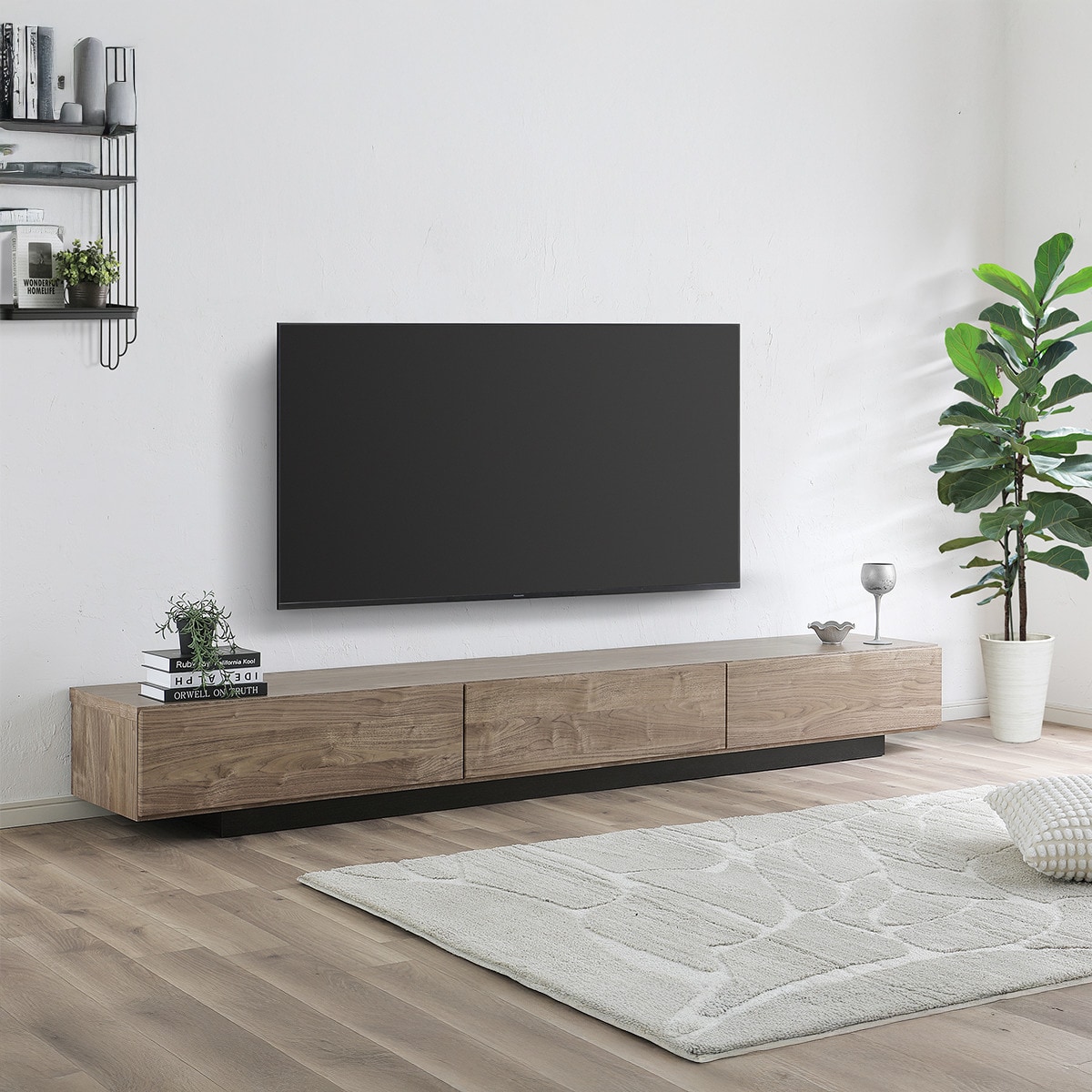 モデルルーム展示品超モダンなローボード AYANO（綾野製作所）サイドボード「ゼノ ノワール ZL-90UD」幅90cm 全6