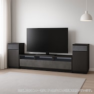 【選べるバックボード】ローボード+キャビネットセット (セーラル3 180)【期間限定価格:11/26~1/5まで】