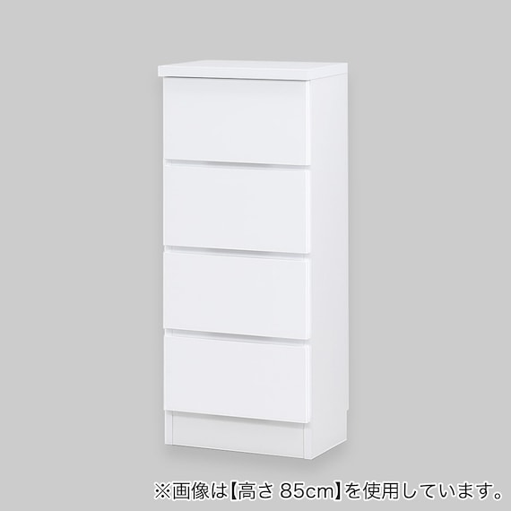 ディスプレイ収納 引出し (高さ85cm 光沢WH) 1枚目画像