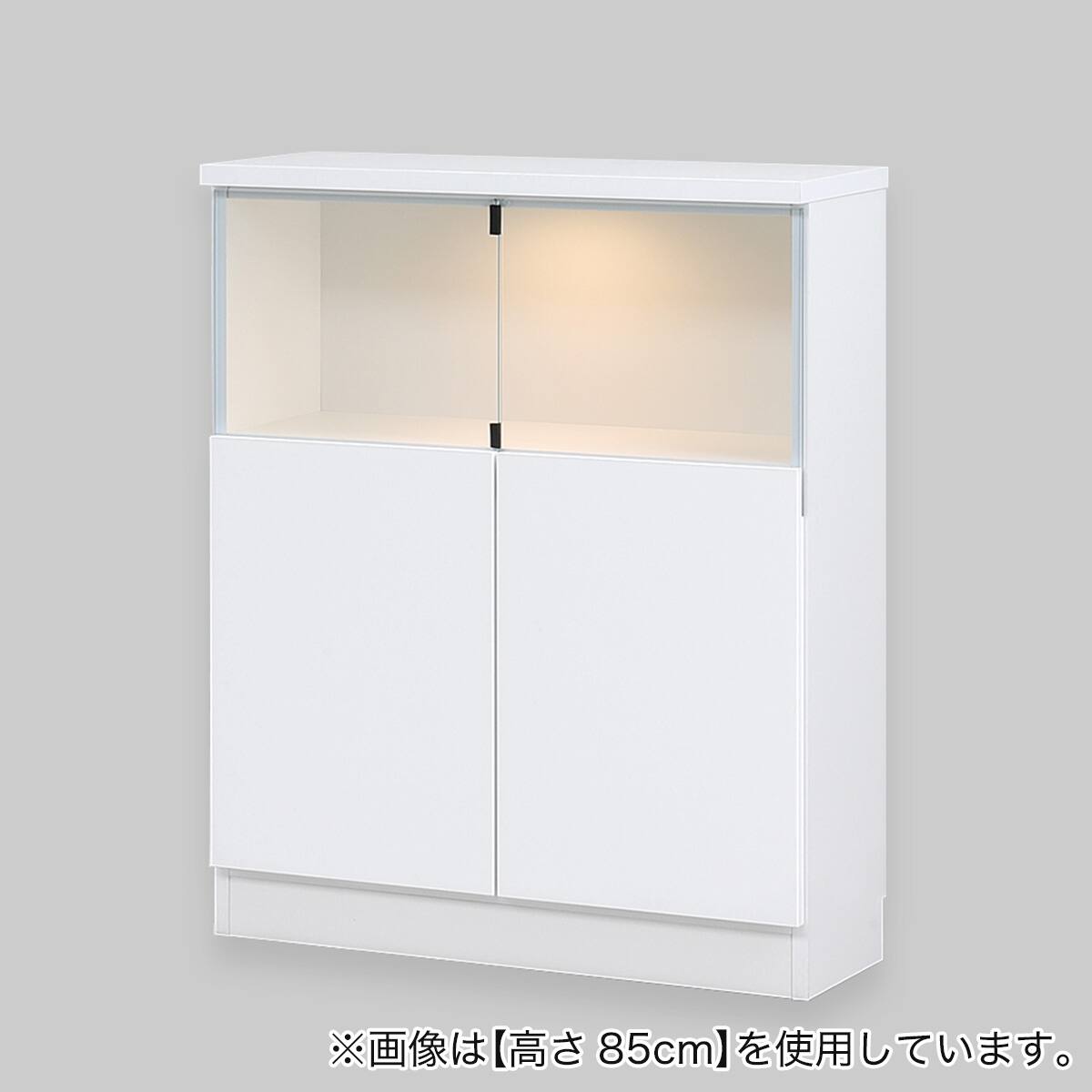 [未使用]ガラス棚　ライト付　ホワイト 楽天市場】コレクションケース コレクションボード 幅70cm LEDライト