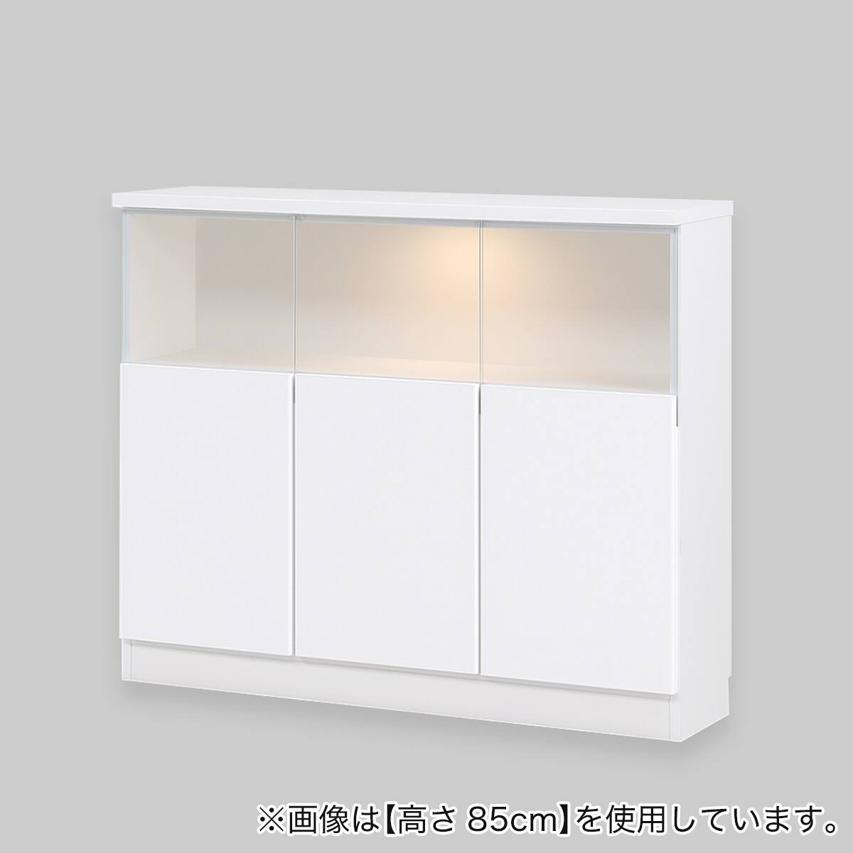 高さオーダー】ディスプレイ収納 照明付き 扉 (幅78×高さ87cm 光沢WH 高さオーダー】ディスプレイ収納 照明付き 扉 (幅78×高さ87cm 光沢WH