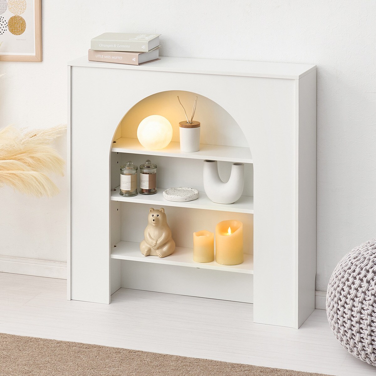 マントルピースSb型(ふくちゃん)＋引き出し　送料込　組立タイプ コード穴付きマントルピース (幅80cm) | ニトリネット【公式】 家具