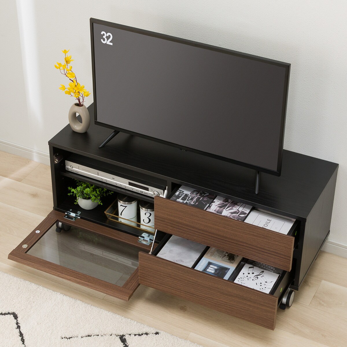 ニトリ ローボード(テレビ台)(GA102N 100 MBR/BK) ローボード(GA102N 100 MBR/BK) | ニトリネット【公式】 家具