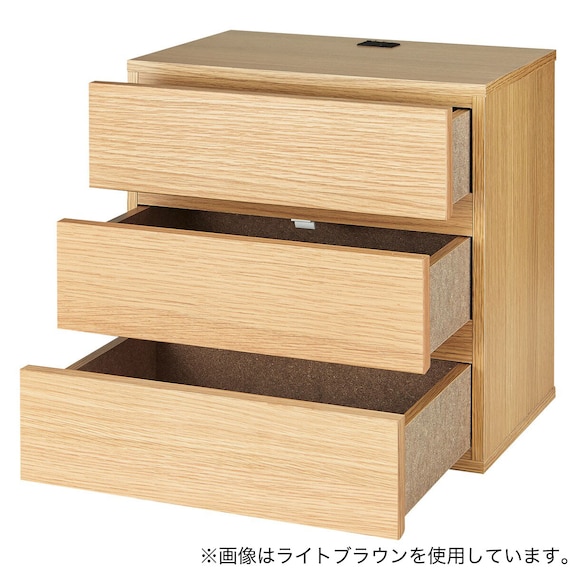 壁面ユニット(コネクト2 追加パーツ 引出し3段BOX MBR) 2枚目画像