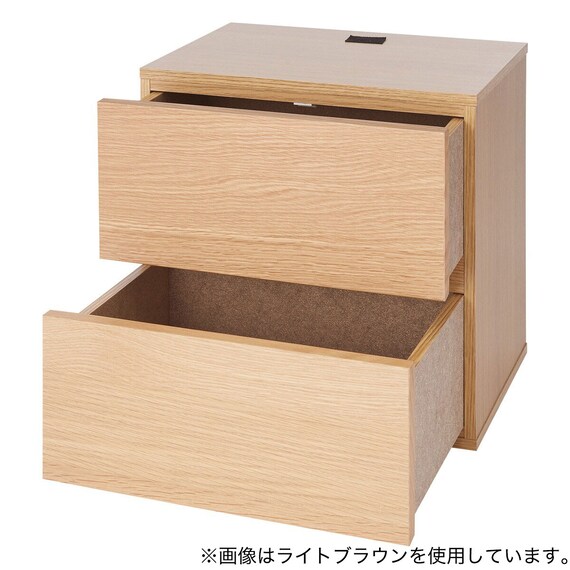 壁面ユニット(コネクト2 追加パーツ 引出し2段BOX GW) 2枚目画像