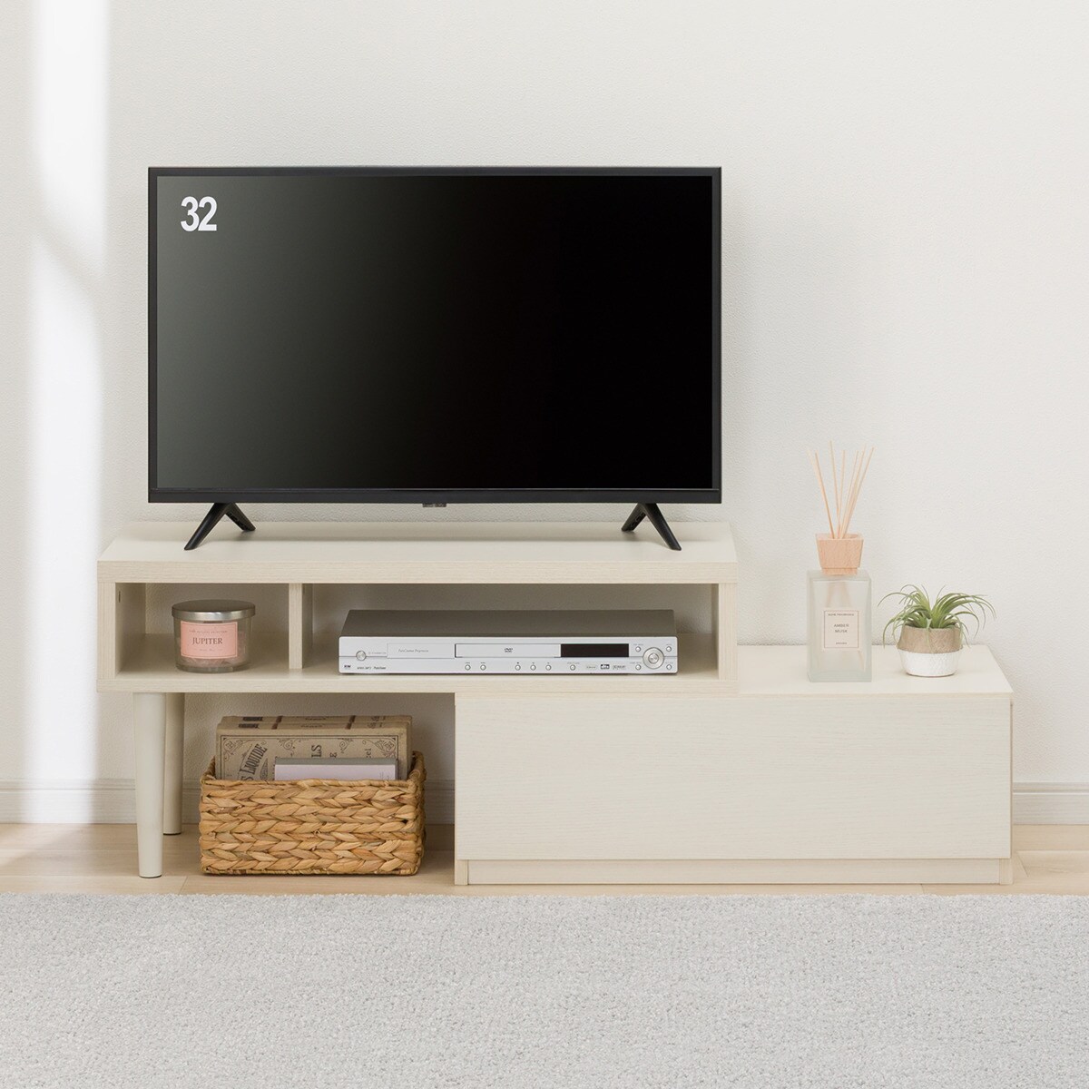 伸長式テレビ台(ローボード GA101N EX79 WW/WW) | ニトリネット【公式