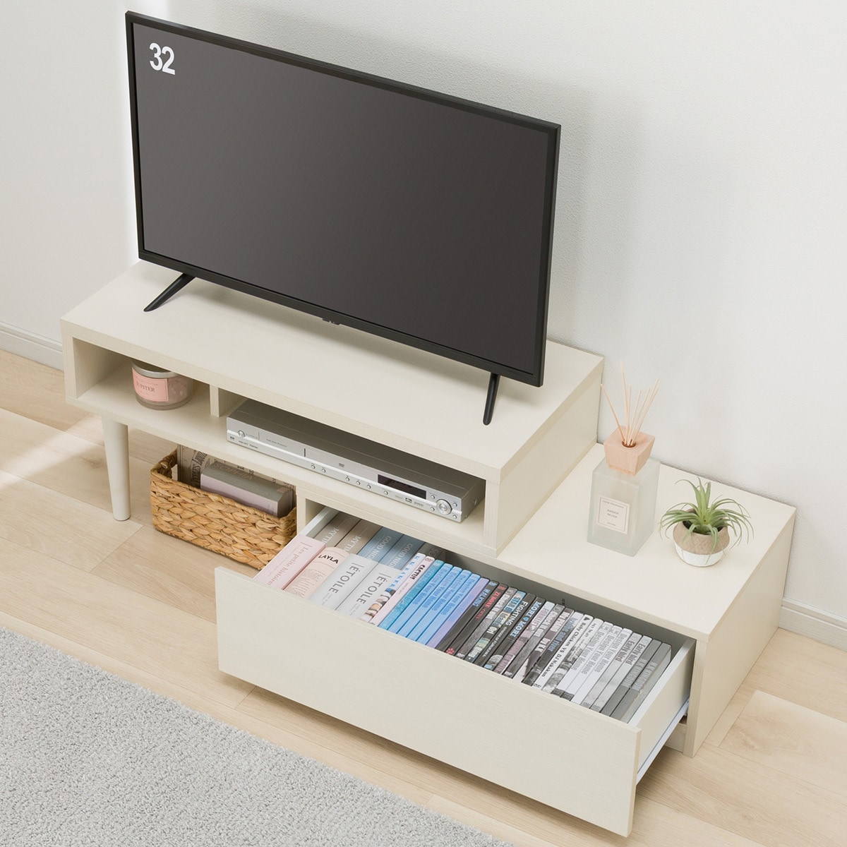 ニトリ テレビボード カーシー ホワイト ニトリ ワイドローボード（W180 ロータイプ WH） テレビ台 TV台