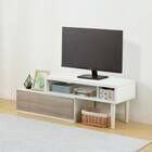 伸長式テレビ台(ローボード GA101N EX79 GY/WH) 1枚目画像