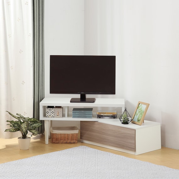 伸長式テレビ台(ローボード GA101N EX79 GY/WH) 3枚目画像